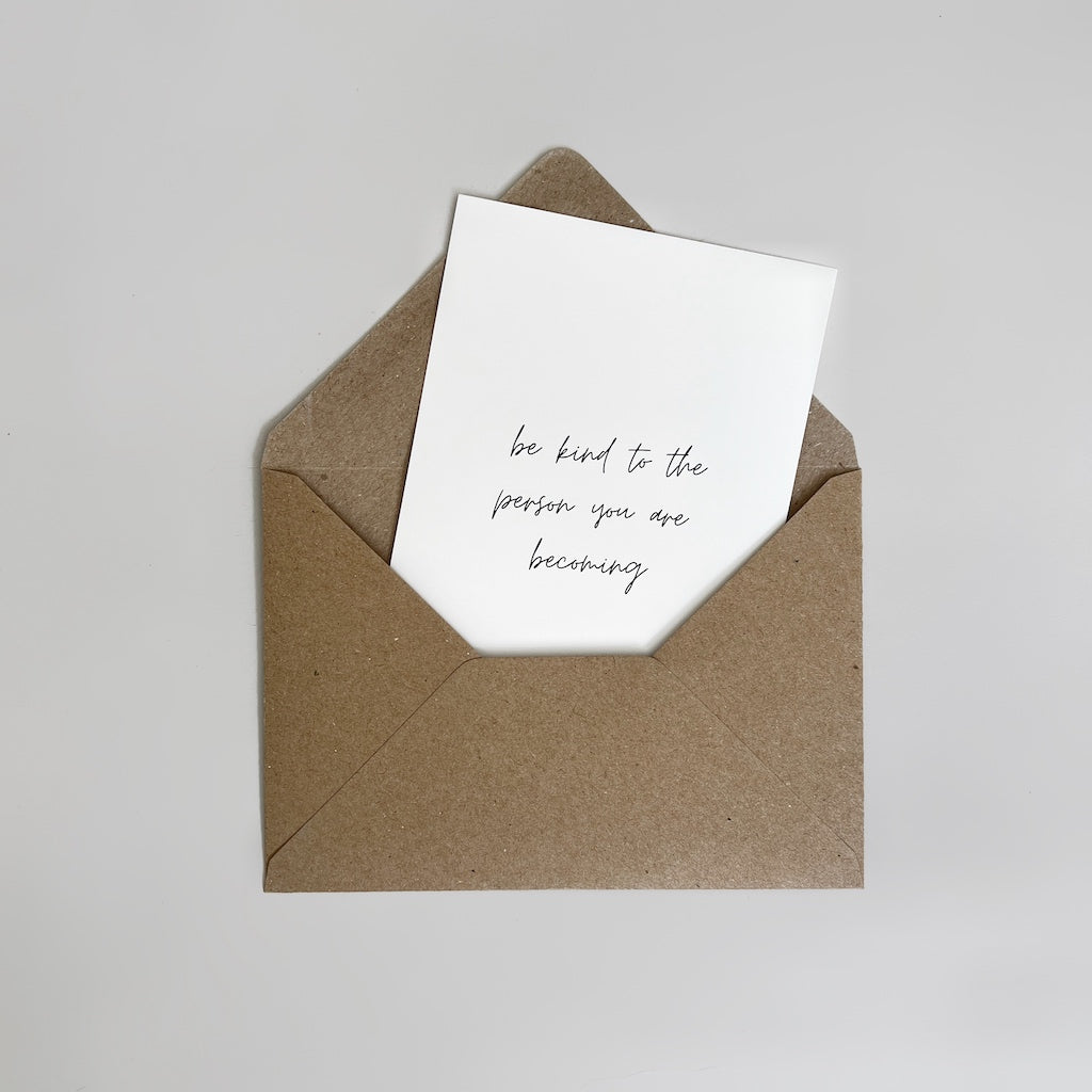 Karte "be kind"